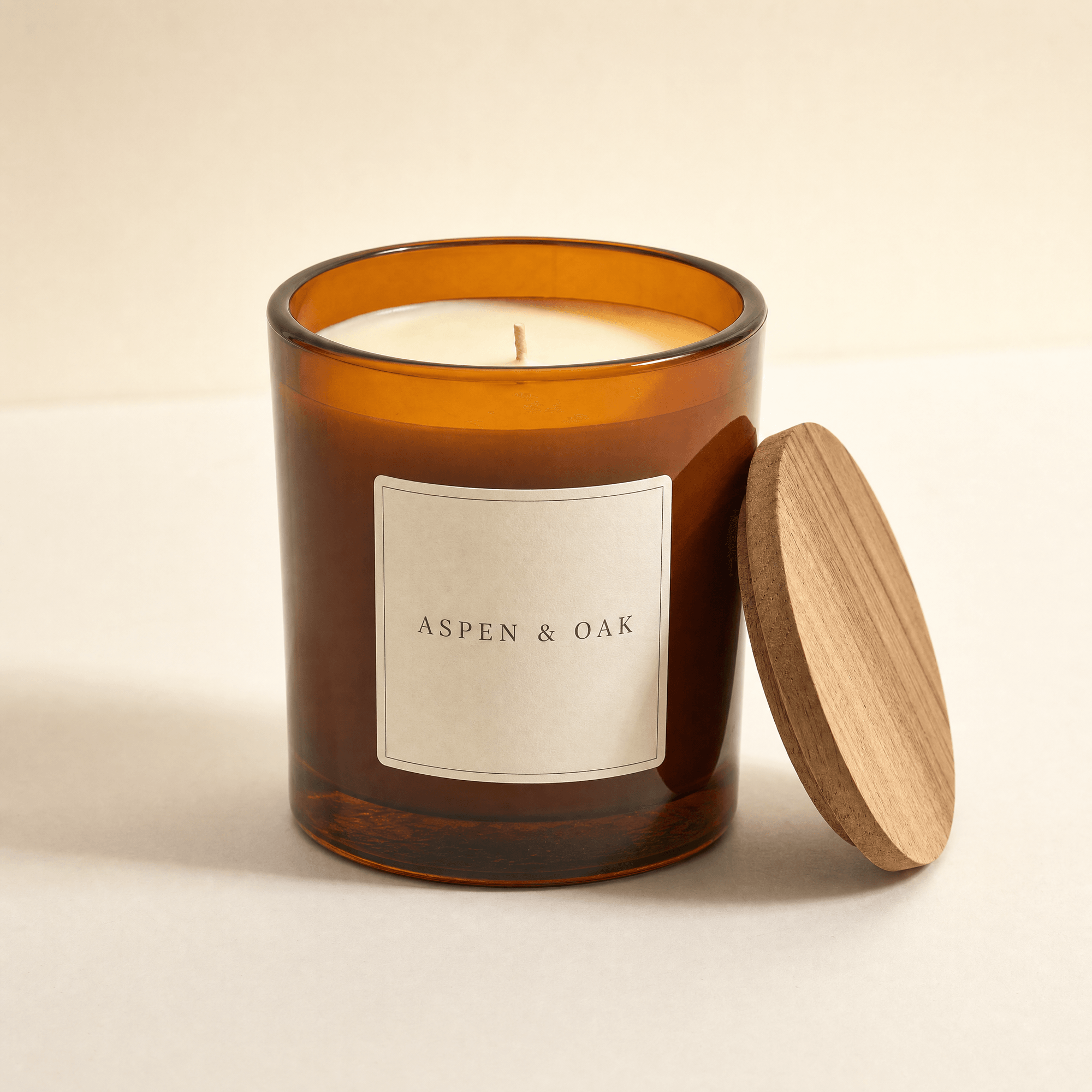 Amber Glass Candle