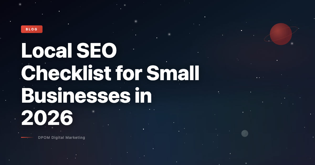 Local SEO Checklist for Small Businesses in 2026