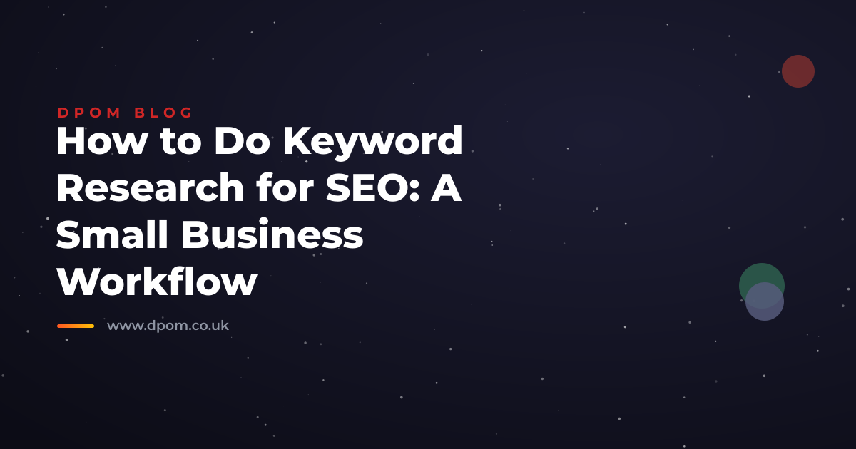 How to Do Keyword Research for SEO: A Small Business Workflow